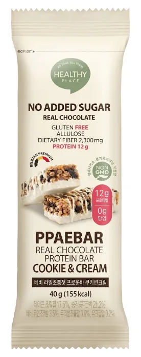 빼바 리얼초콜릿 프로틴바 쿠키앤크림 40g