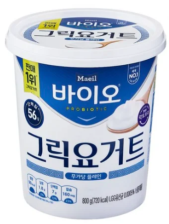 매일 바이오 매일 바이오 그릭요거트 무가당 플레인 800g