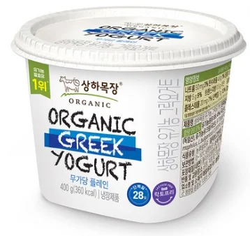 상하목장 상하목장 유기농 그릭요거트 무가당 플레인 400g
