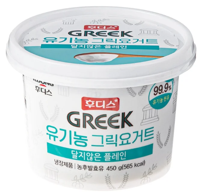 후디스 후디스 유기농 그릭요거트 달지않은 플레인 450g