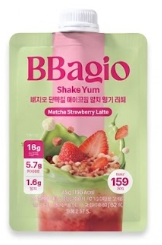 바지오 단백질 쉐이크얌 (말차 딸기 라떼)