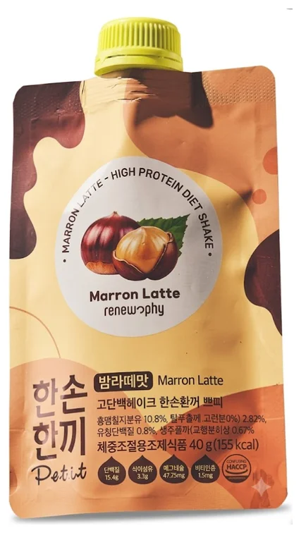 한손한끼 Petit 단백질 쉐이크 (밤라떼맛)