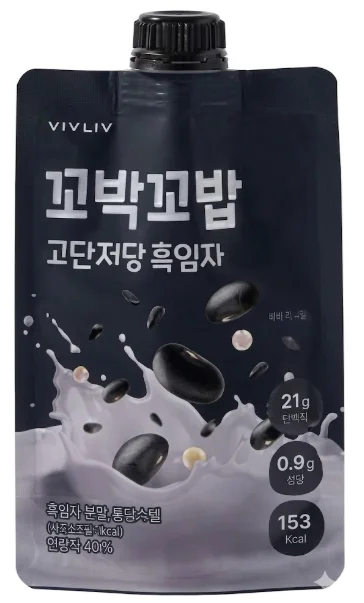 꼬박꼬밥 단백질 쉐이크 고단저당 (흑임자)