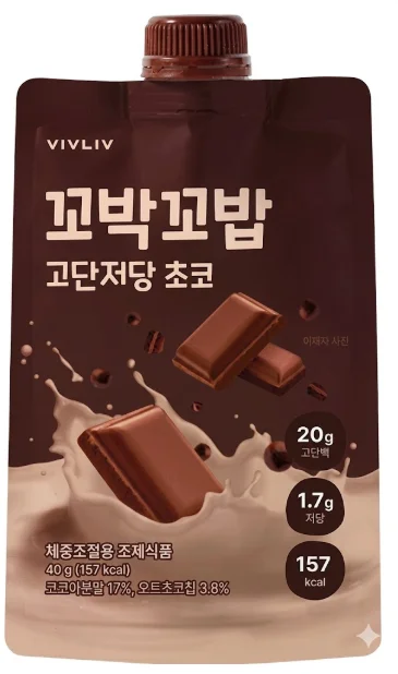 꼬박꼬밥 단백질 쉐이크 고단저당 (초코)