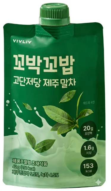 꼬박꼬밥 단백질 쉐이크 고단저당 (제주 말차)